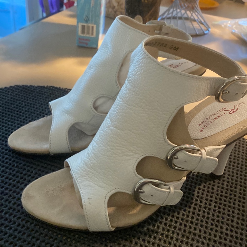 White Rod Rhommerson Leather heeled Sandals